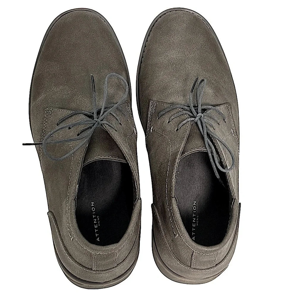 ATTENTION MENS - SIZE 7.5 -‎ GRAY - STYLE: KANE CHUKKA LACE UP ANKLE BOOT - S2